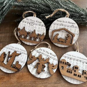 Last Day Promotion 50% OFF – Music Sheet Nativity Ornament