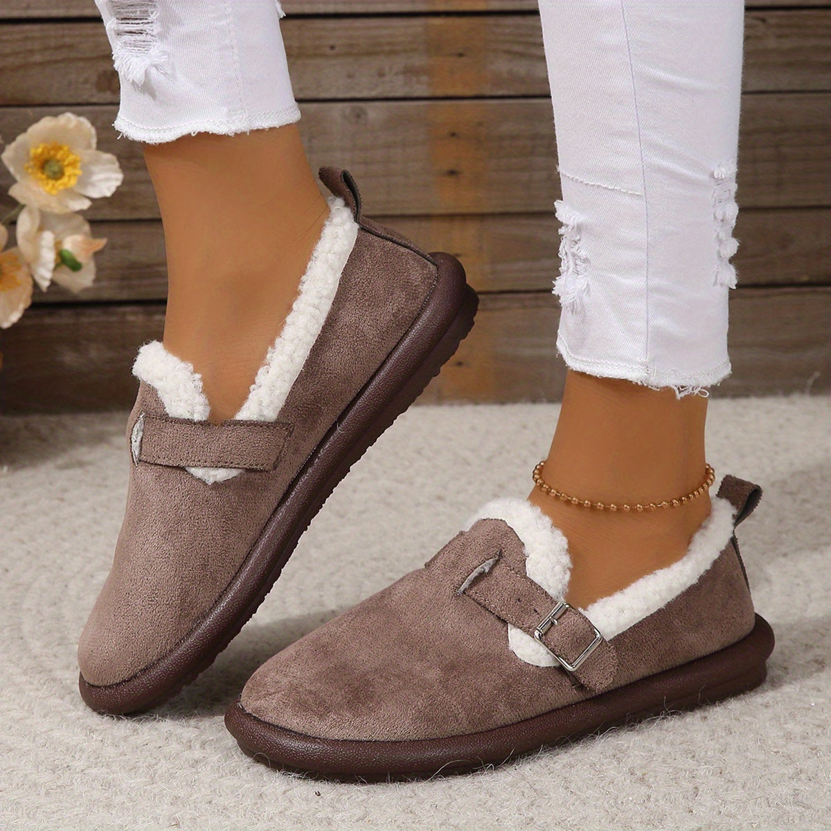 Last Day Promotion 60%OFF - Women's Plush Arch Support Non-Slip Shoes