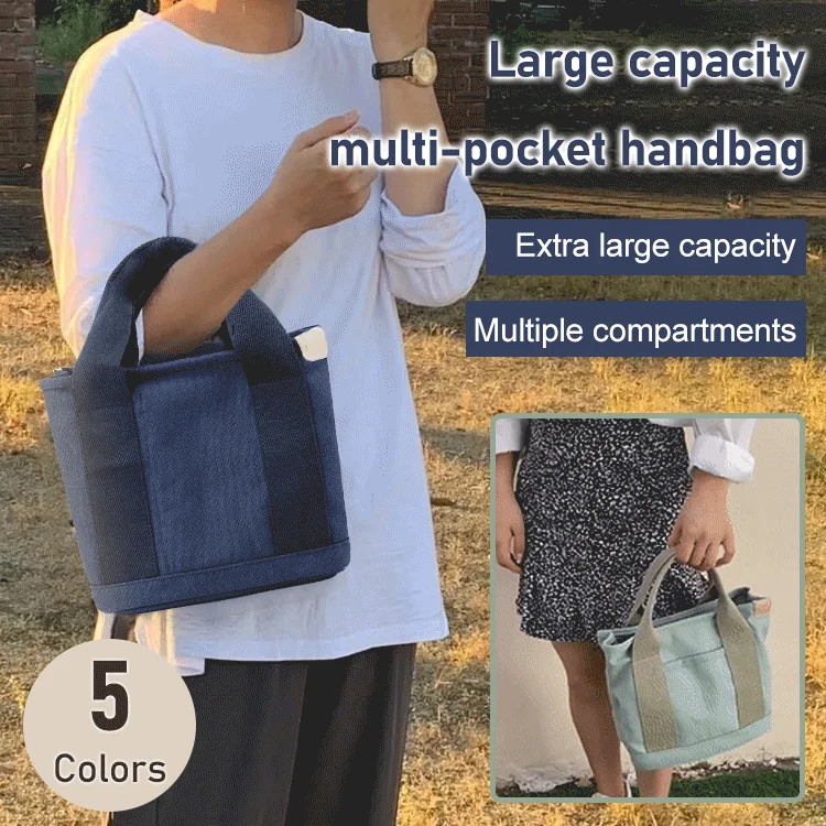 LAST DAY PROMOTION SALE 49% OFF - Large capacity multi-pocket handbag HANDMADE