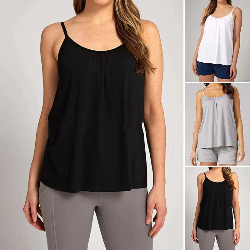 Loose-fitting Tank Top With Built-in Bra