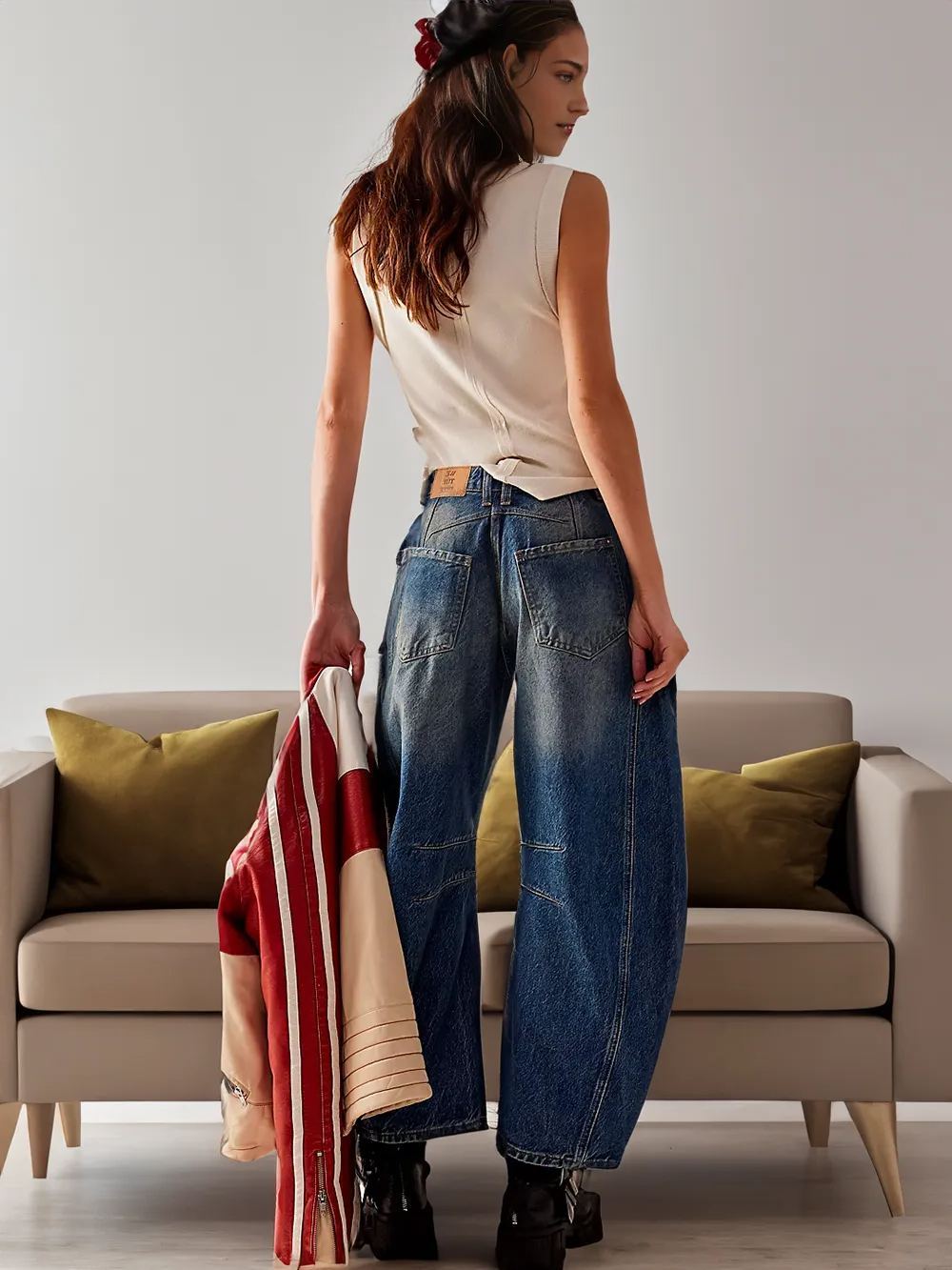 Lucky You Mid-Rise Barrel Jeans