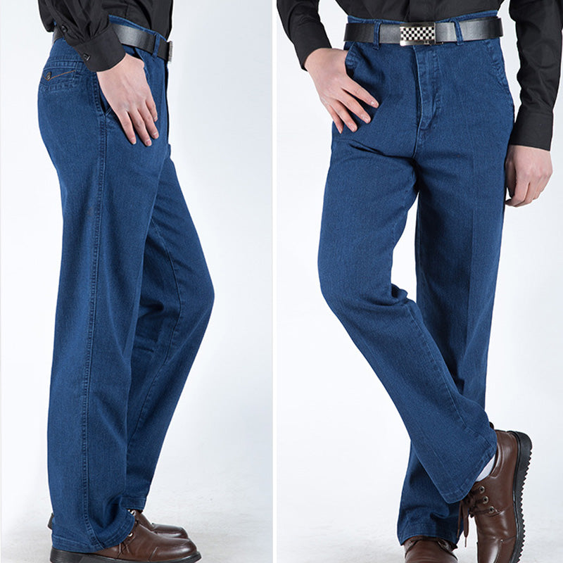 Men's High Waist Straight Fit Jeans