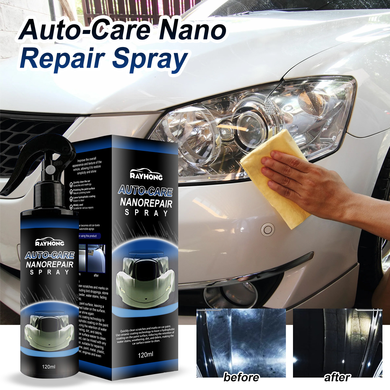 New Year 2024 Sale 49% OFF - 3 in 1 Ceramic Car Coating Spray