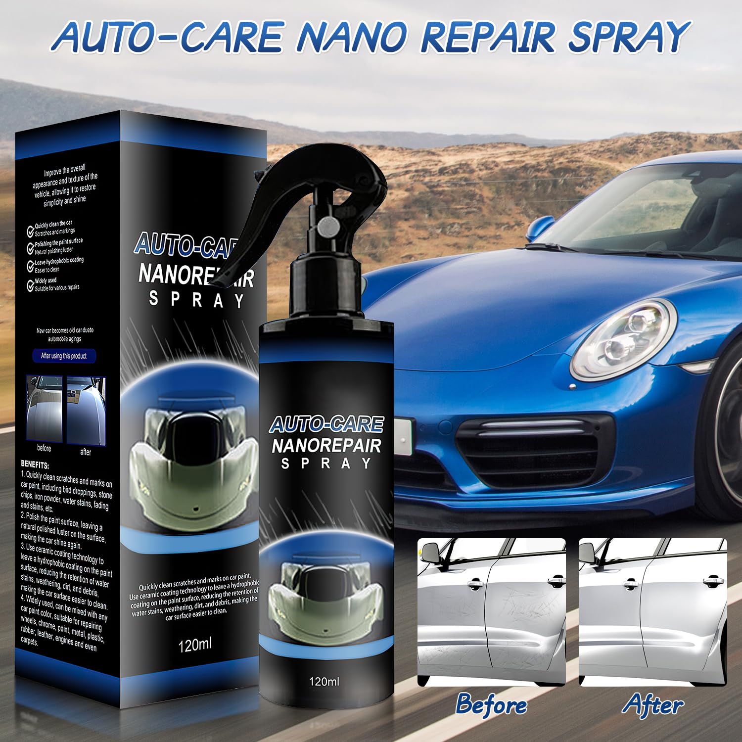 New Year 2024 Sale 49% OFF - 3 in 1 Ceramic Car Coating Spray