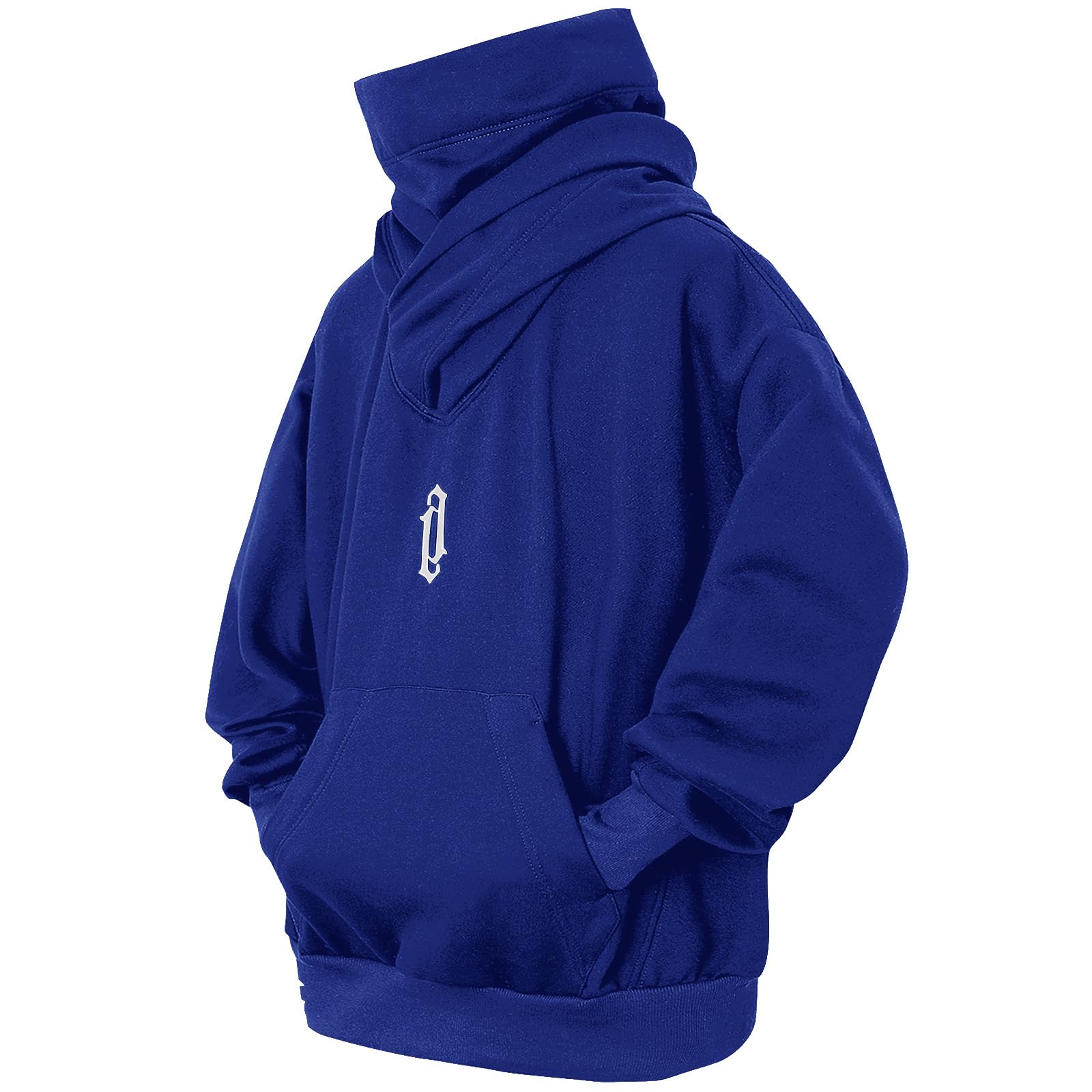 Ninja Double Neckline Cotton Hip Hop Hoodie