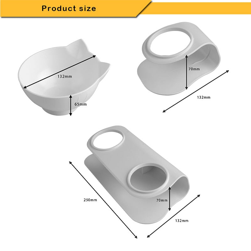 Orthopedic Double Cat Bowl With Raised Stand