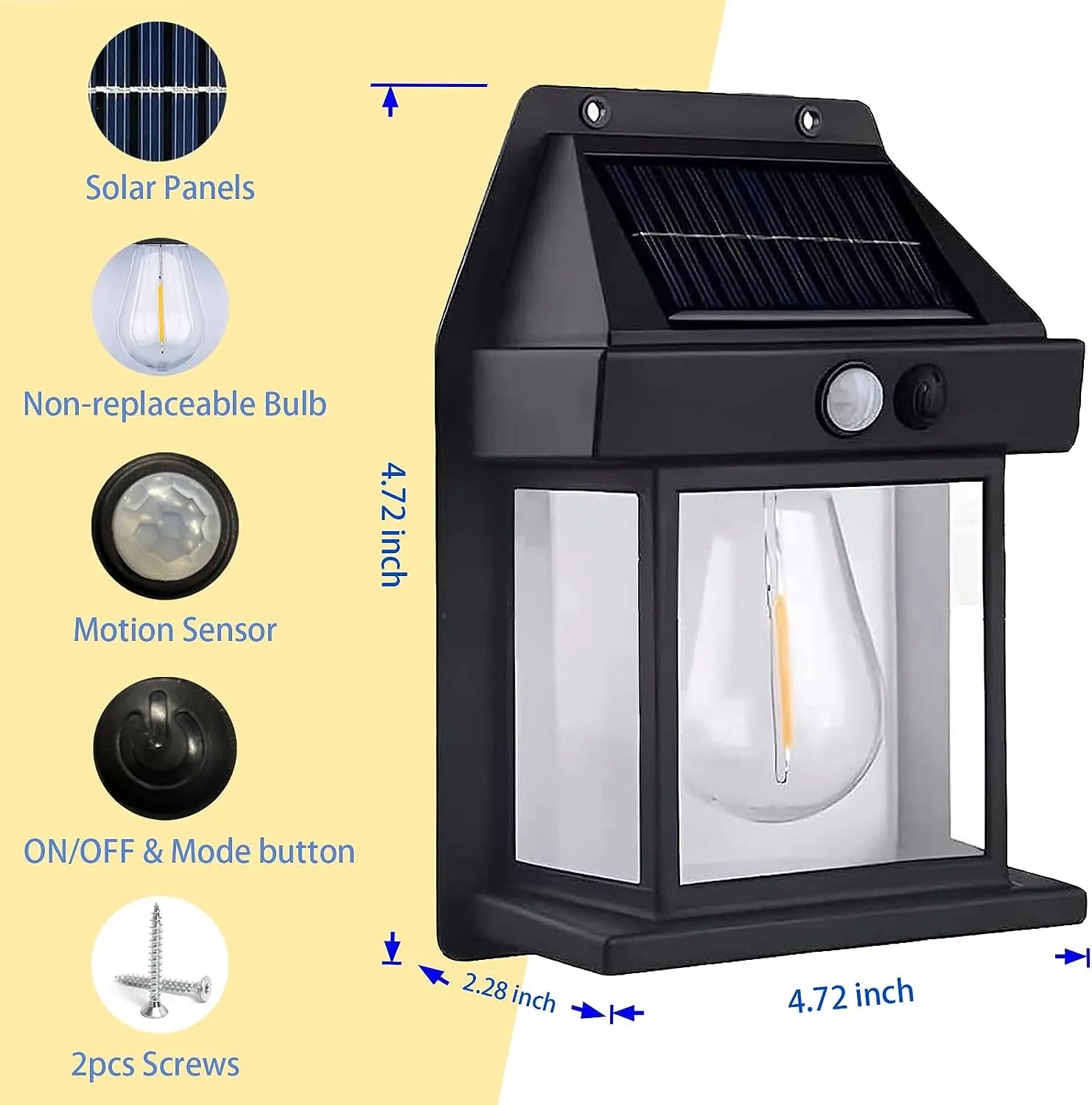 Outdoor Solar Wall Lamp Waterproof