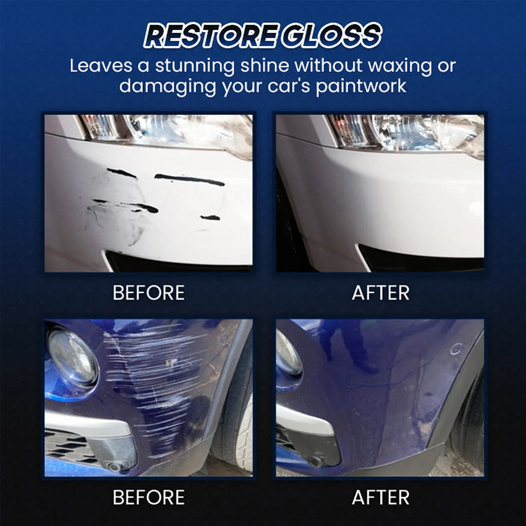 Paint scratch repair, cleaning, decontamination, polishing and brightening coating agent