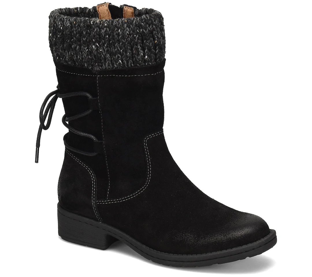 (Promotion 49% OFF) - Women's Winter Low Barrel Orthotic Bow Support Wool Warm Boots