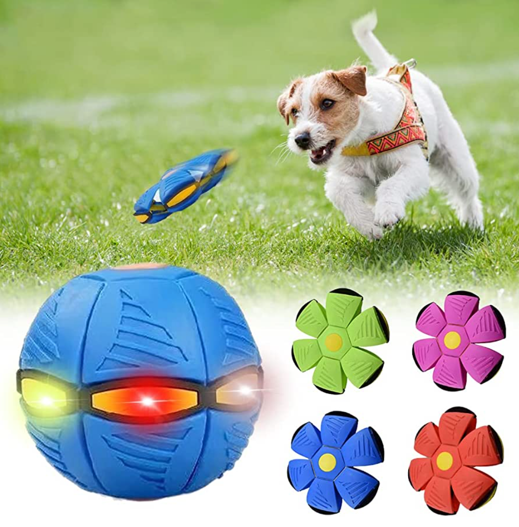 PupOrbit Flying UFO Flat Throw Disc Ball