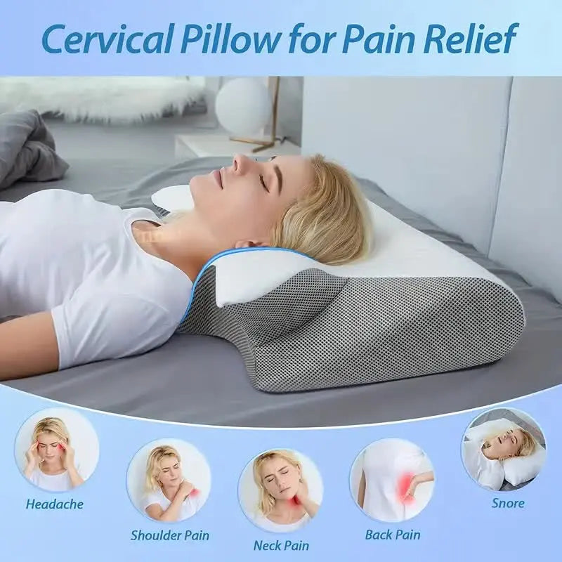 RestAlign - Ergonomic, Memory Foam Pillow - Your Pathway to Restful Nights!