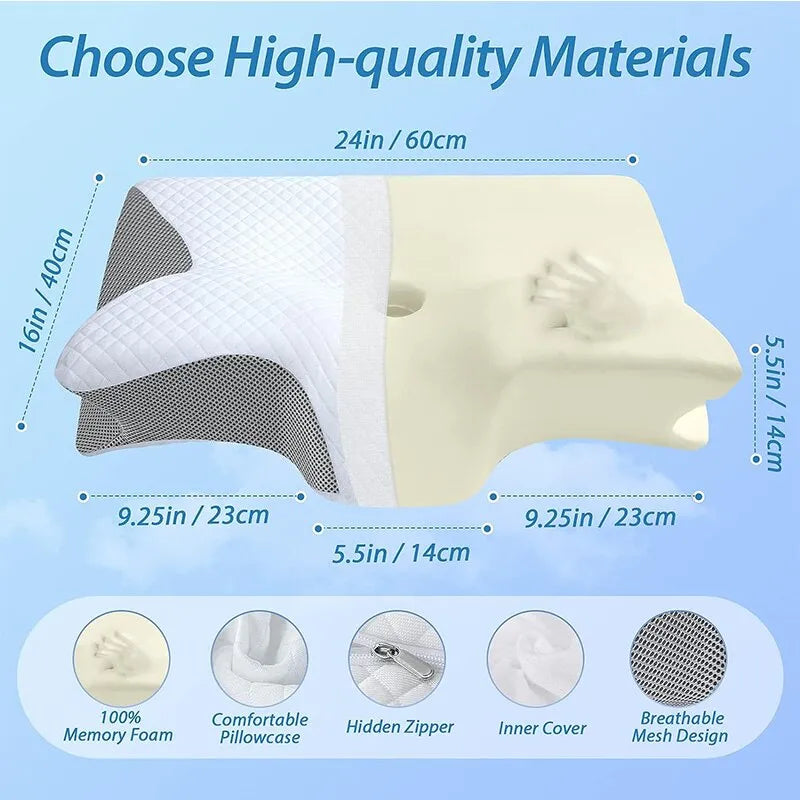 RestAlign - Ergonomic, Memory Foam Pillow - Your Pathway to Restful Nights!