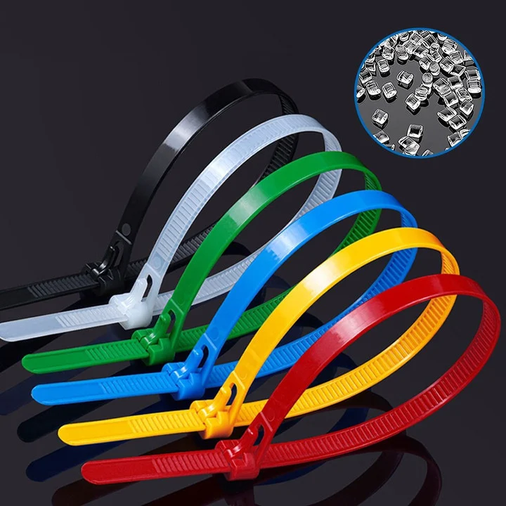 Reusable Cable Zip Ties Multicolor Cable Self Locking