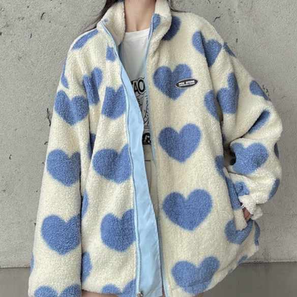 Seleva Sherpa Double-Layer Heart Jacket