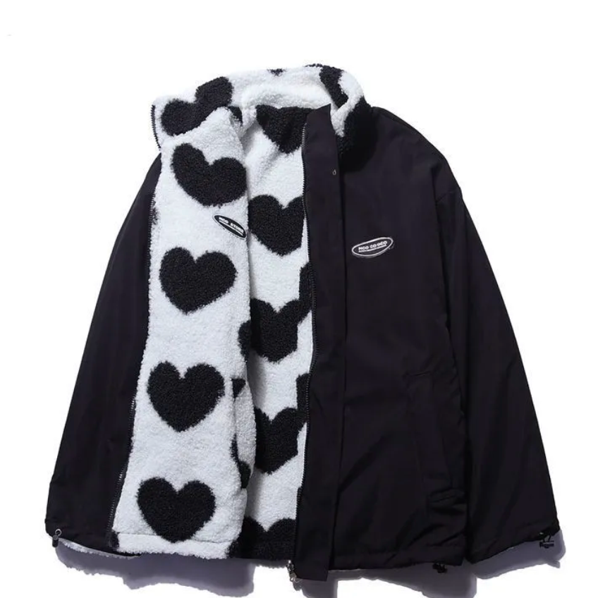 Seleva Sherpa Double-Layer Heart Jacket