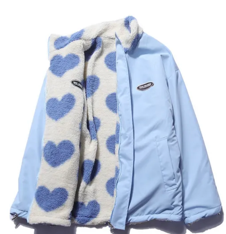 Seleva Sherpa Double-Layer Heart Jacket