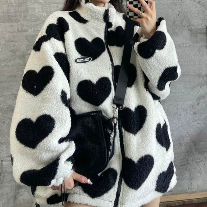 Seleva Sherpa Double-Layer Heart Jacket