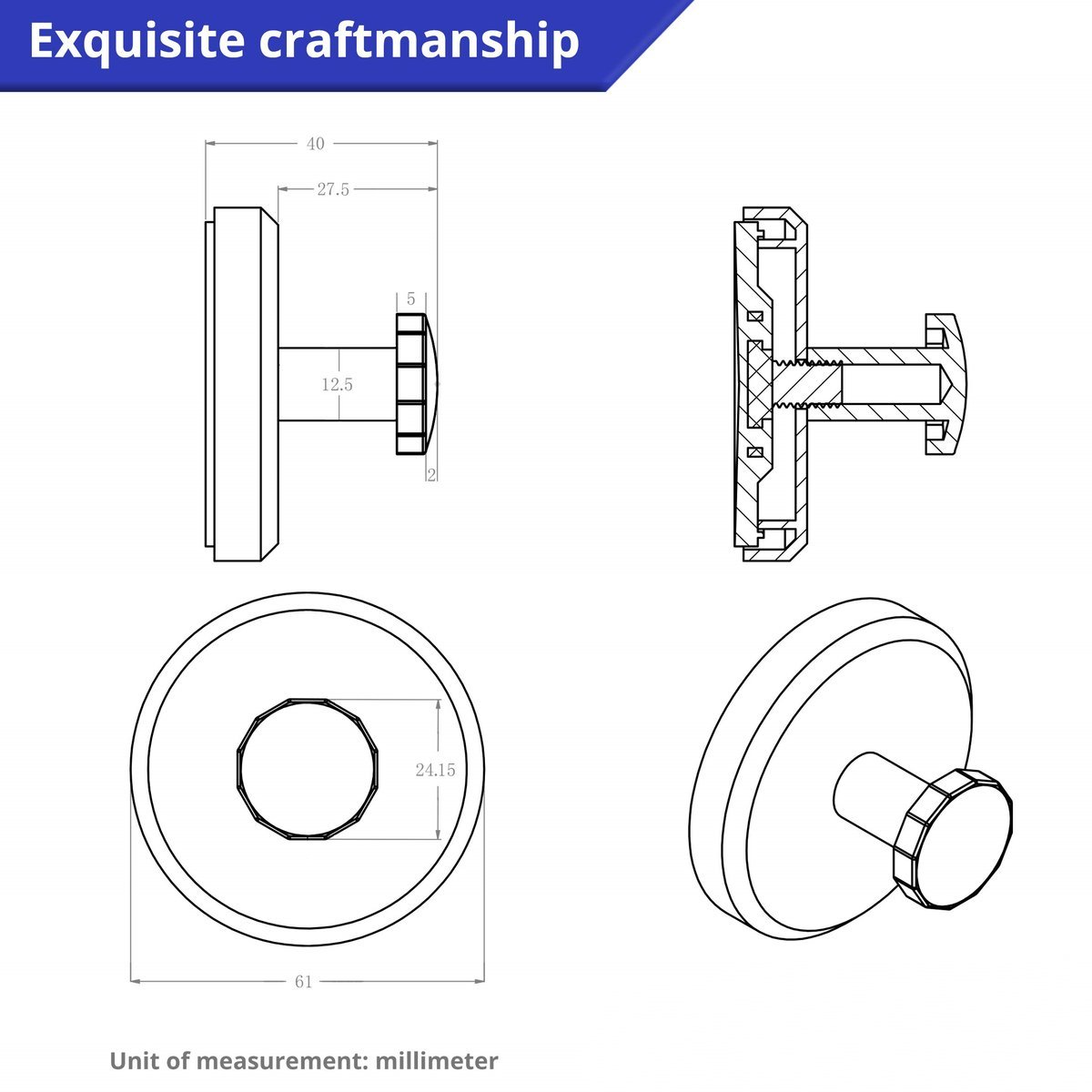 Shape-grass Suction Cup Hooks