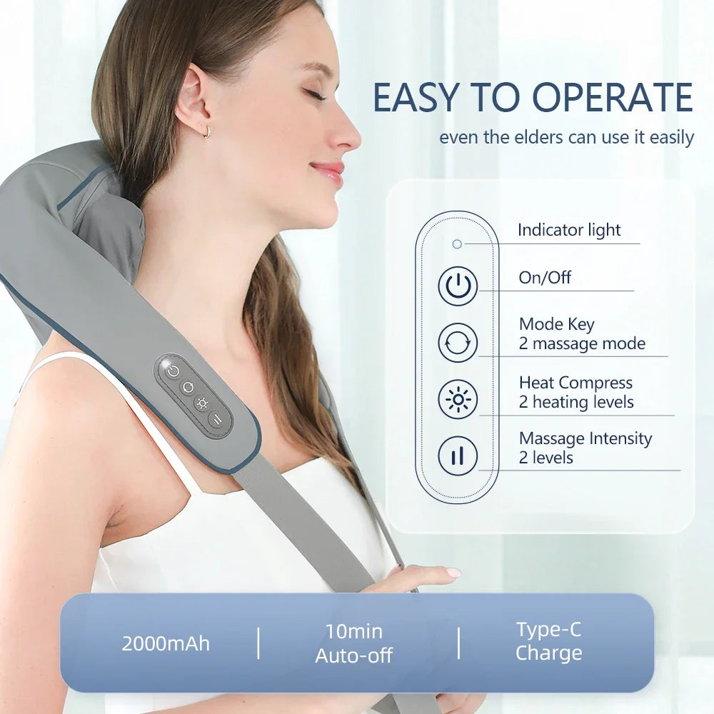 TranquilityTemple Heated Neck and Back Massager