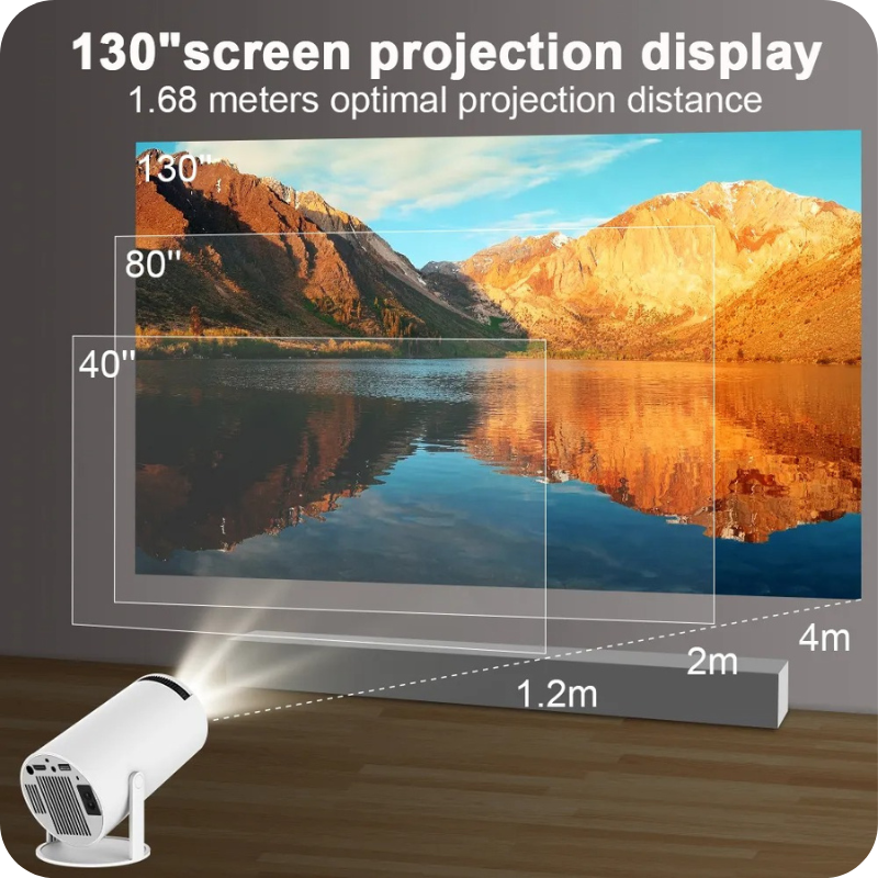 Room Cast Portable 4K Projector