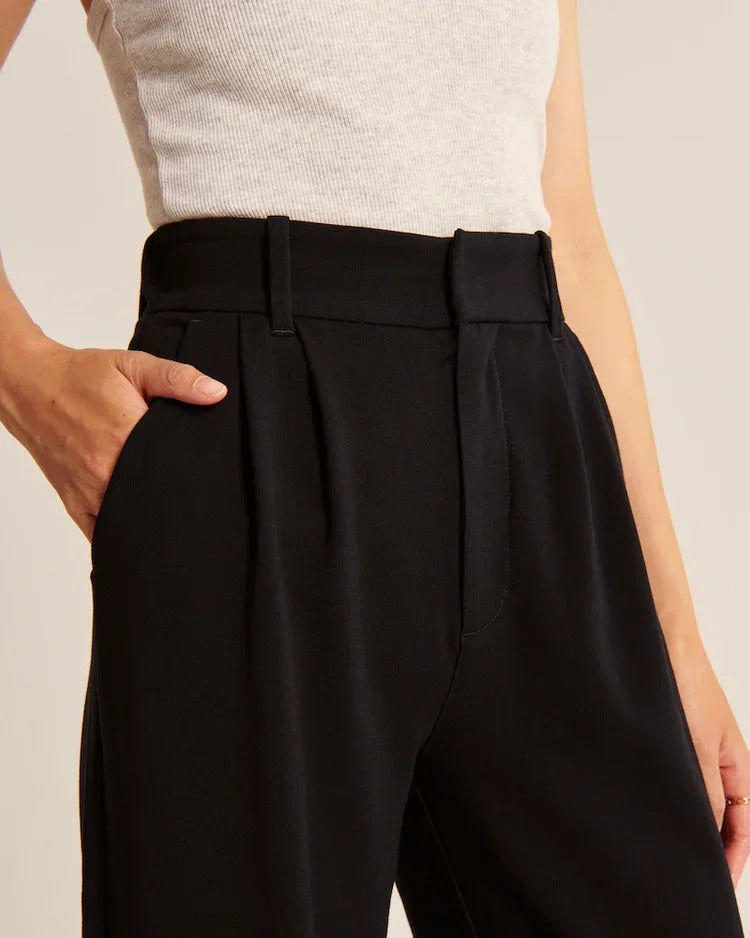 Wide-Leg Tailored Pants