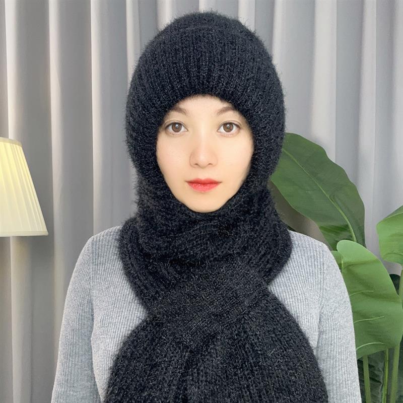 Winter Versatile Knitted Hooded Scarf for Women