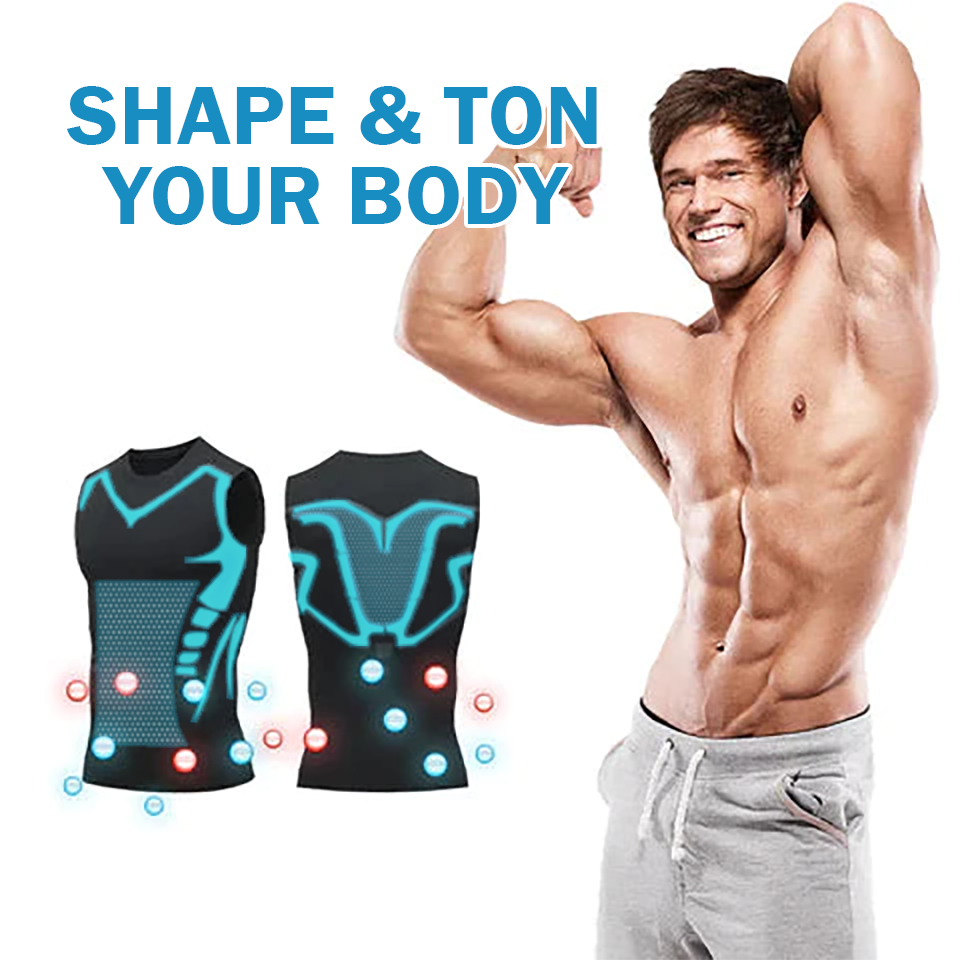 2024 New shapewear vest, comfortable and breathable ice silk fabric, creates a perfect body for men