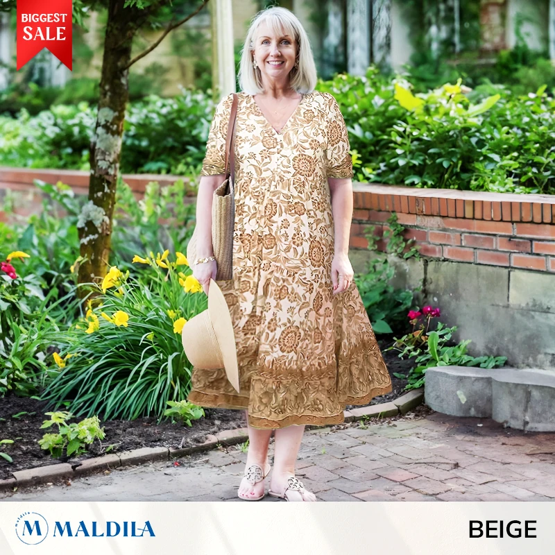 Maldila - Last day 80% OFF - V-neck Bohemian Dress