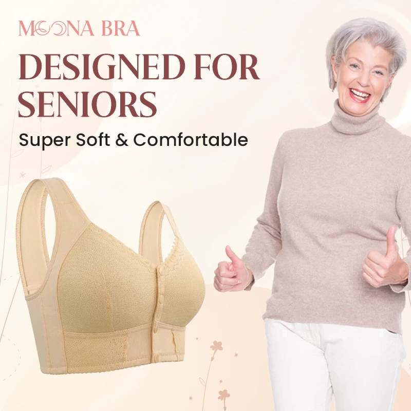 Moona Bra - Last Day 80% Off - Front Closure Breathable Bra for Seniors