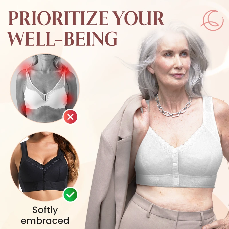 Moona Bra - Last Day 80% Off - Front Closure Breathable Bra for Seniors