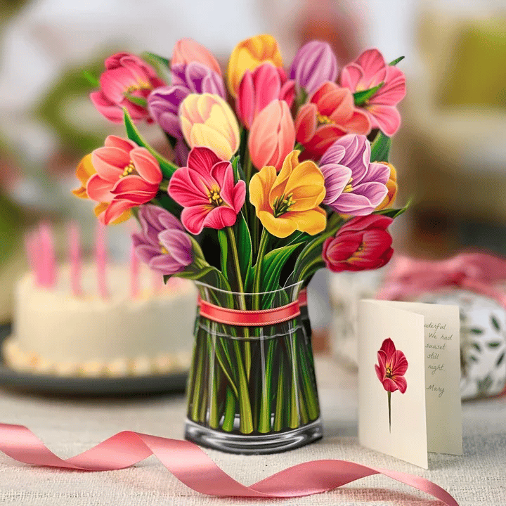 Pop Up Flower Bouquet Greeting Card