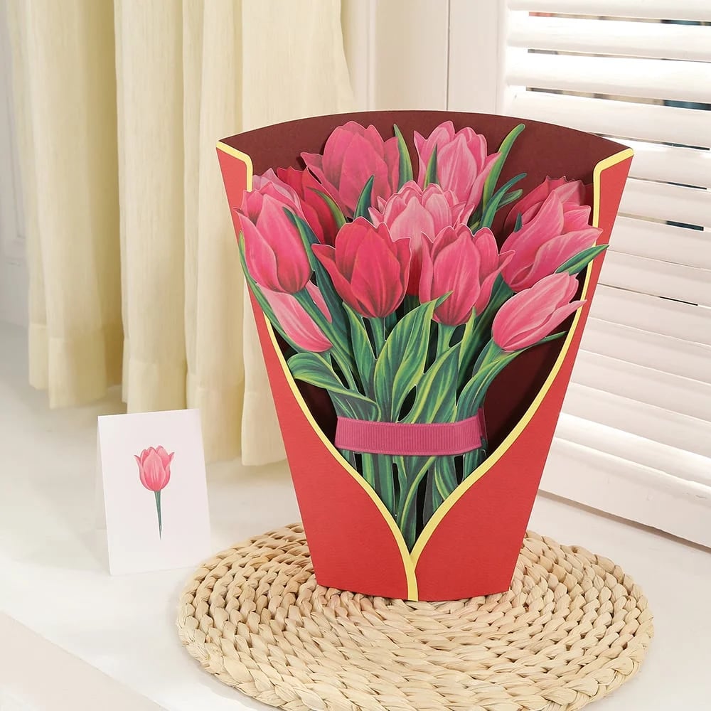 Pop Up Flower Bouquet Greeting Card