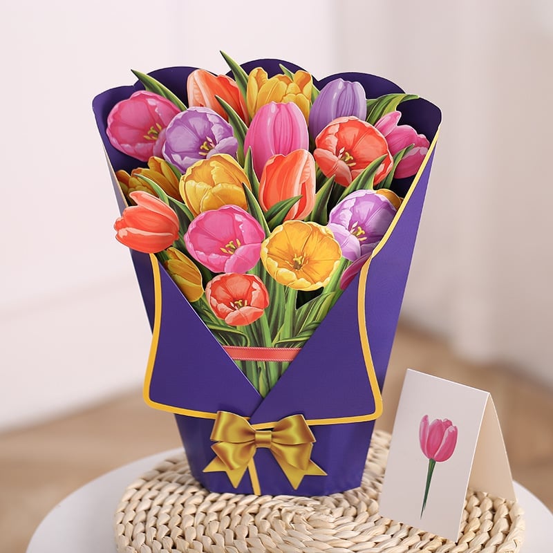 Pop Up Flower Bouquet Greeting Card