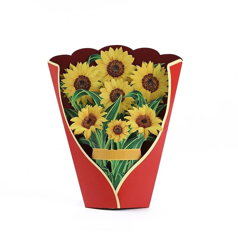 Pop Up Flower Bouquet Greeting Card