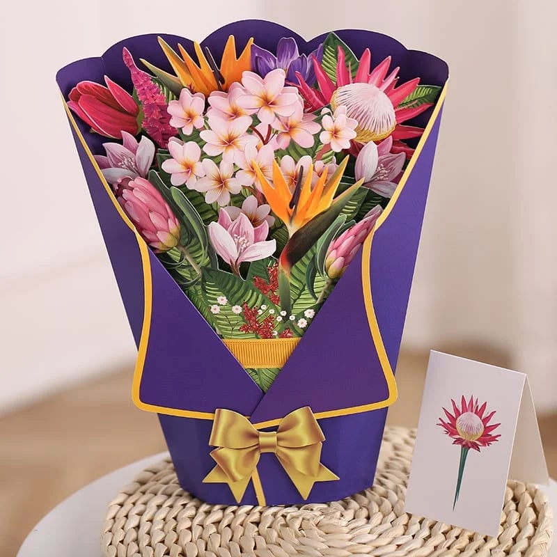 Pop Up Flower Bouquet Greeting Card