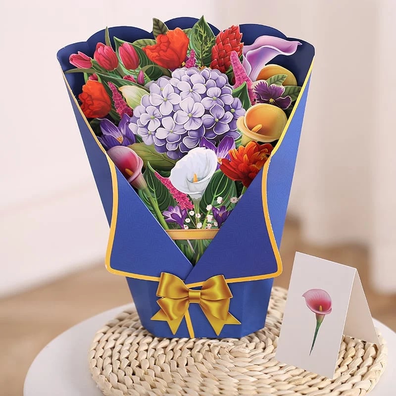 Pop Up Flower Bouquet Greeting Card