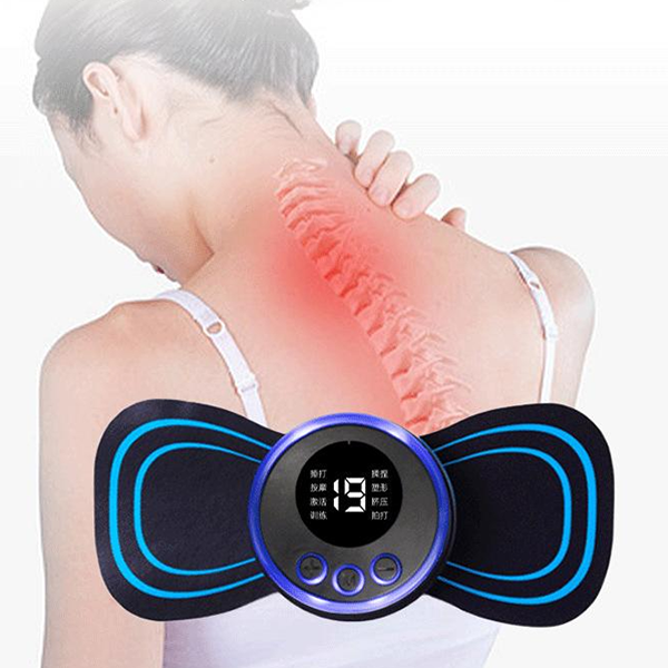 Portable Massager with 8 Modes and LCD Screen - Mini Muscle Stimulator for Pain Relief