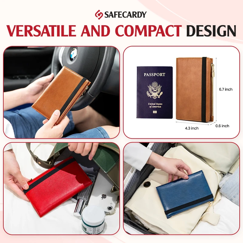 SafeCardy - Functional RFID Blocking Leather Card Wallet