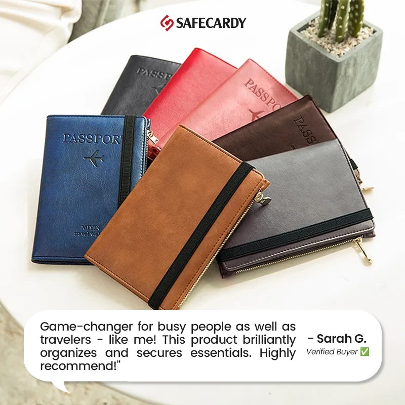 SafeCardy - Functional RFID Blocking Leather Card Wallet