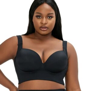 shecurve – Push-Up Back Smoothing Bra-Black