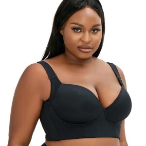 shecurve - Push-Up Back Smoothing Bra-Black