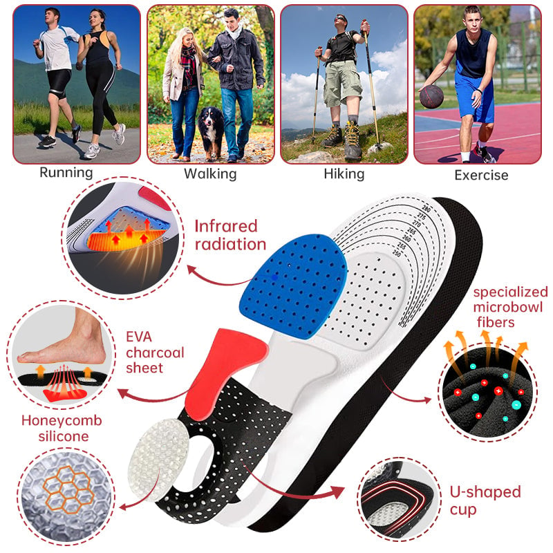 Sugoola Orthotic Arch Support Height Boost Insoles