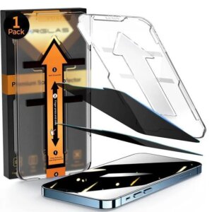 Tempered glass screen protector for Samsung and iPhone + quick installation tool