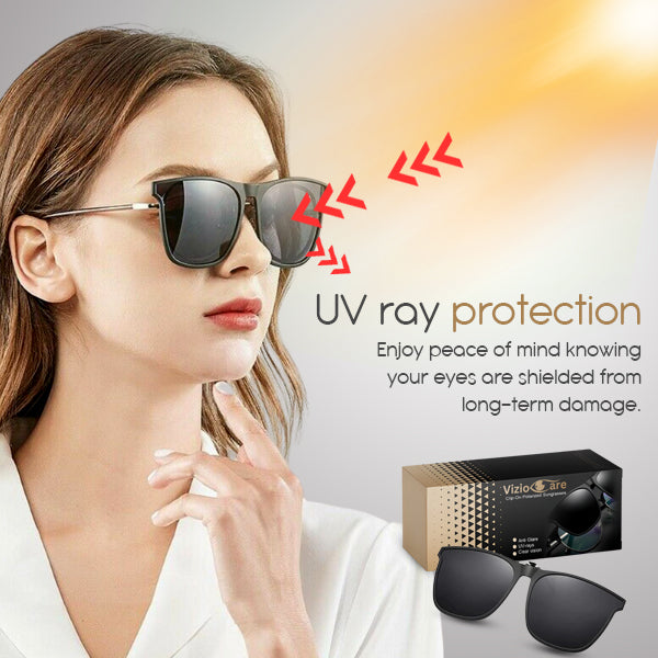 VizioCare Clip-On Polarized Sunglasses - Limited Discounts expires in a FEW minutes