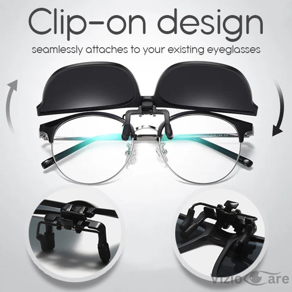 VizioCare Clip-On Polarized Sunglasses - Limited Discounts expires in a FEW minutes