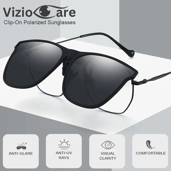 VizioCare Clip-On Polarized Sunglasses - Limited Discounts expires in a FEW minutes