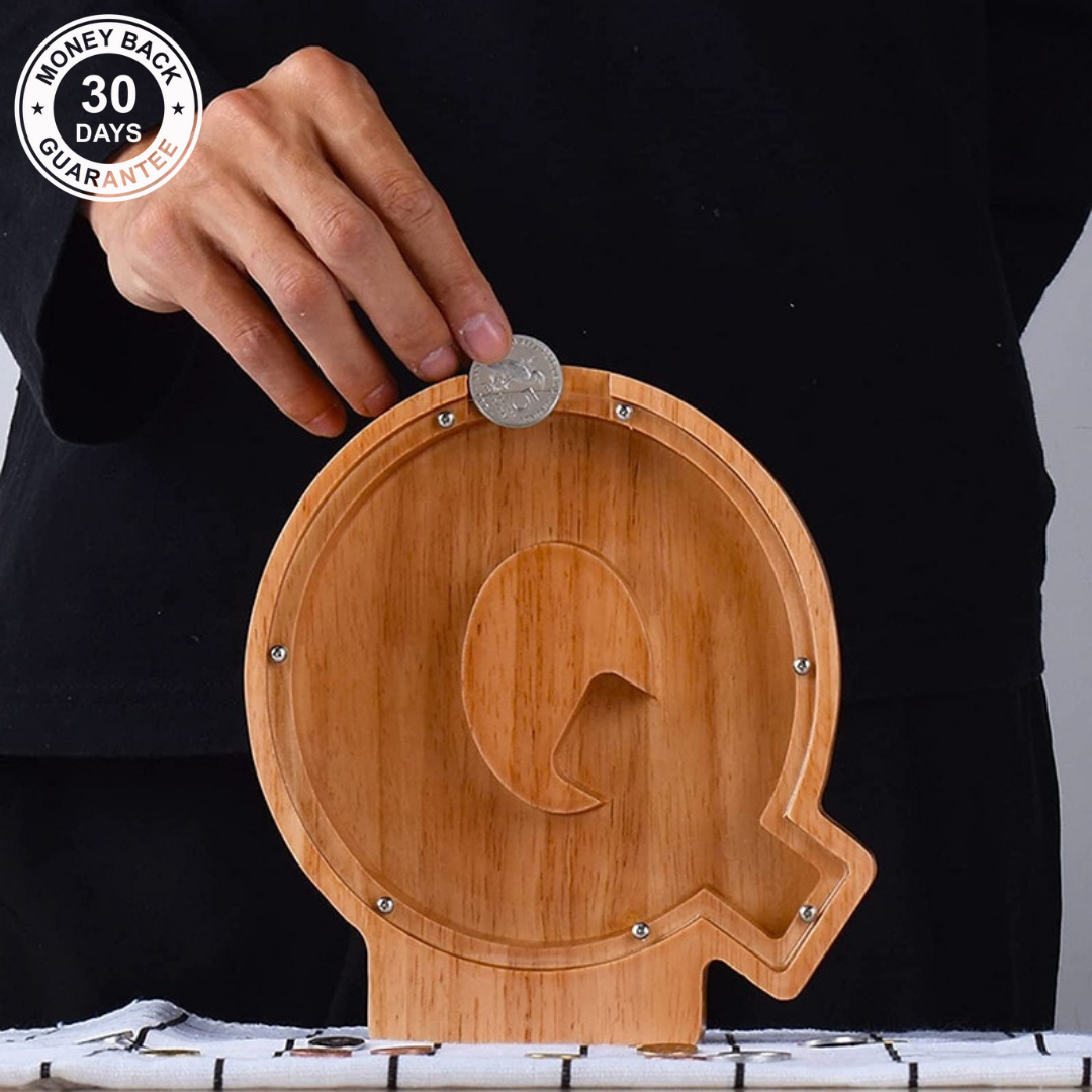 Wooden Letter Piggy Bank