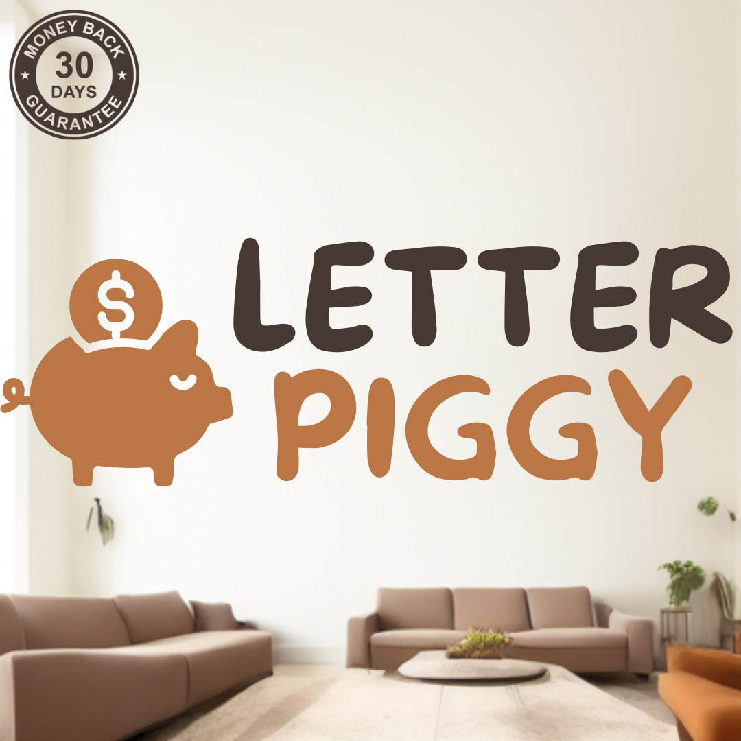 Wooden Letter Piggy Bank