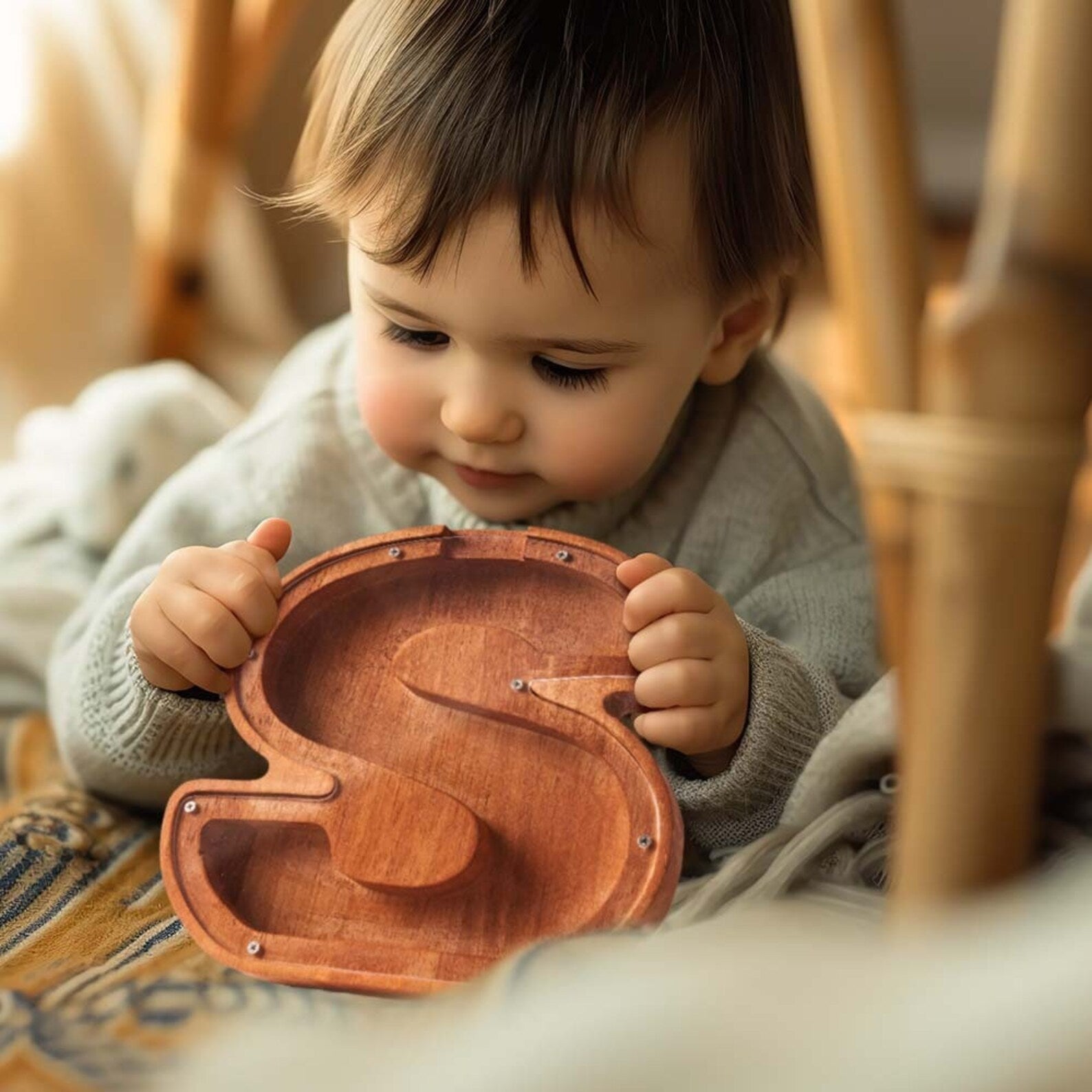 Wooden Letter Piggy Bank