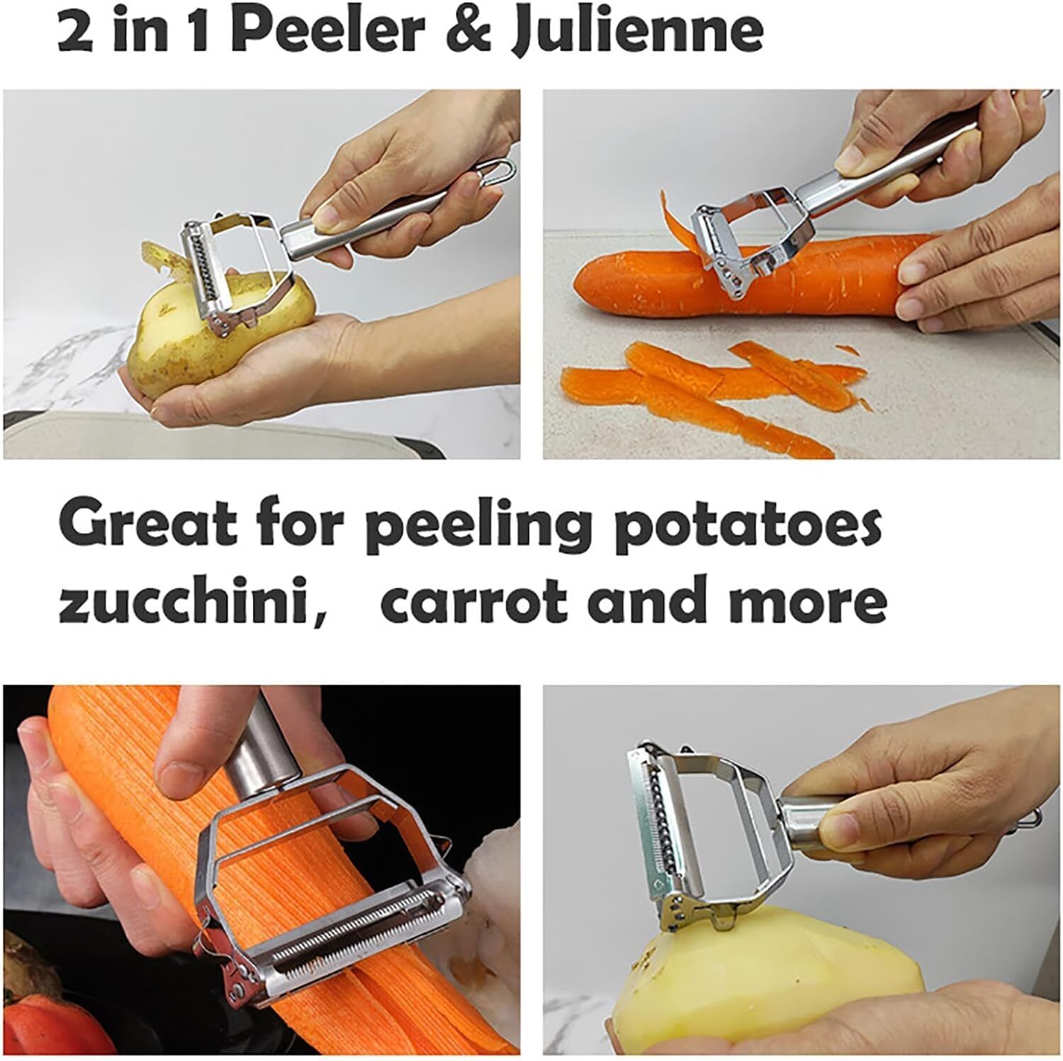 Zestio - Stainless Steel Multifunctional Peeler